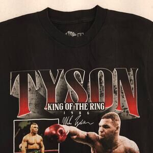 Mike Tyson Boxing Short Sleeve Graphic Crew Neck T Shirt Mens Size S Black